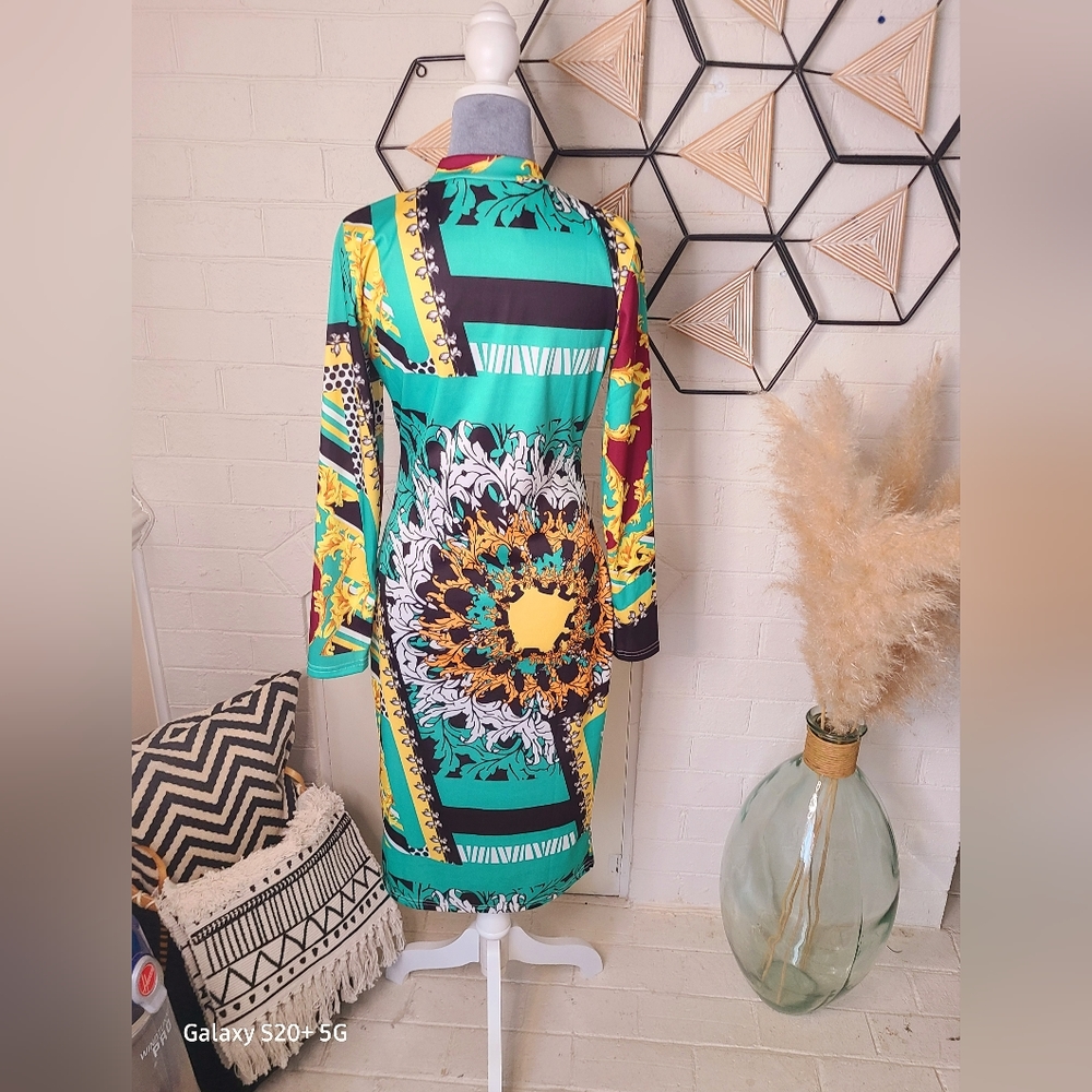 Multicolor Bodycon Dress - Picture 2 of 2